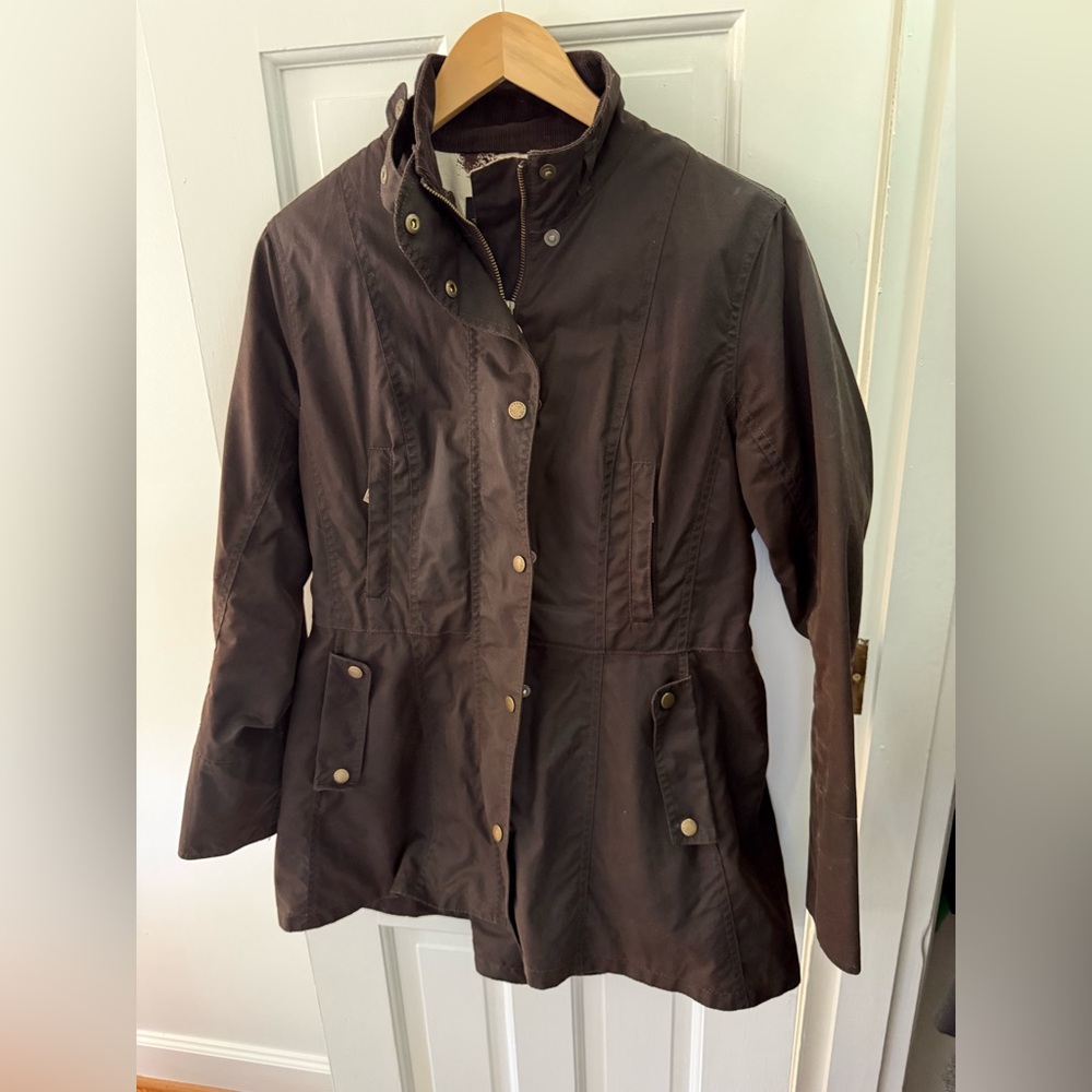 Womens Barbour Holsteiner Skirted Waxed Cotton Jacket